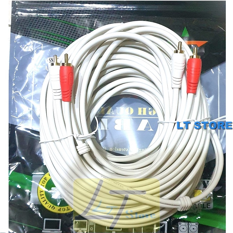 Cáp loa 4 đầu hoa sen AV dài 15M cao cấp (Dây loa AV 4 đầu)
