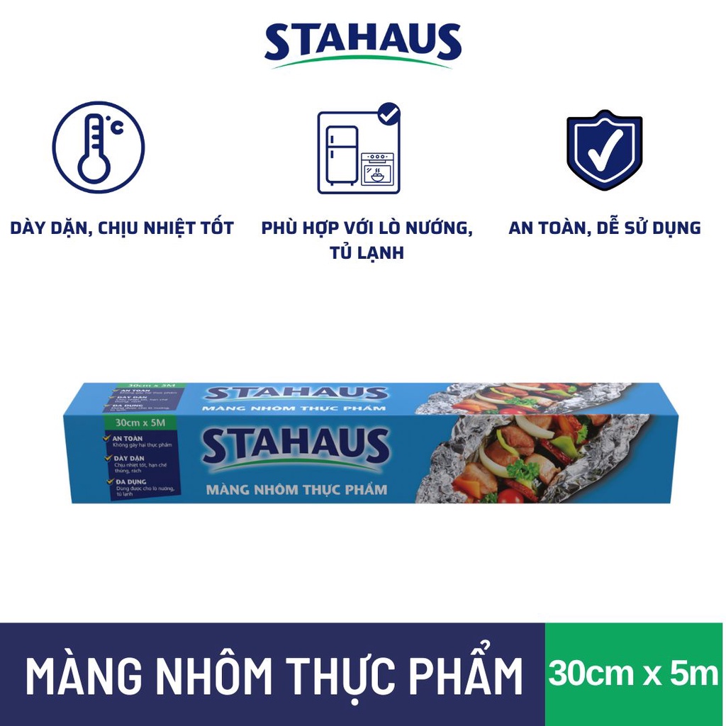 Màng nhôm thực phẩm STAHAUS (Giấy bạc nướng thực phẩm)