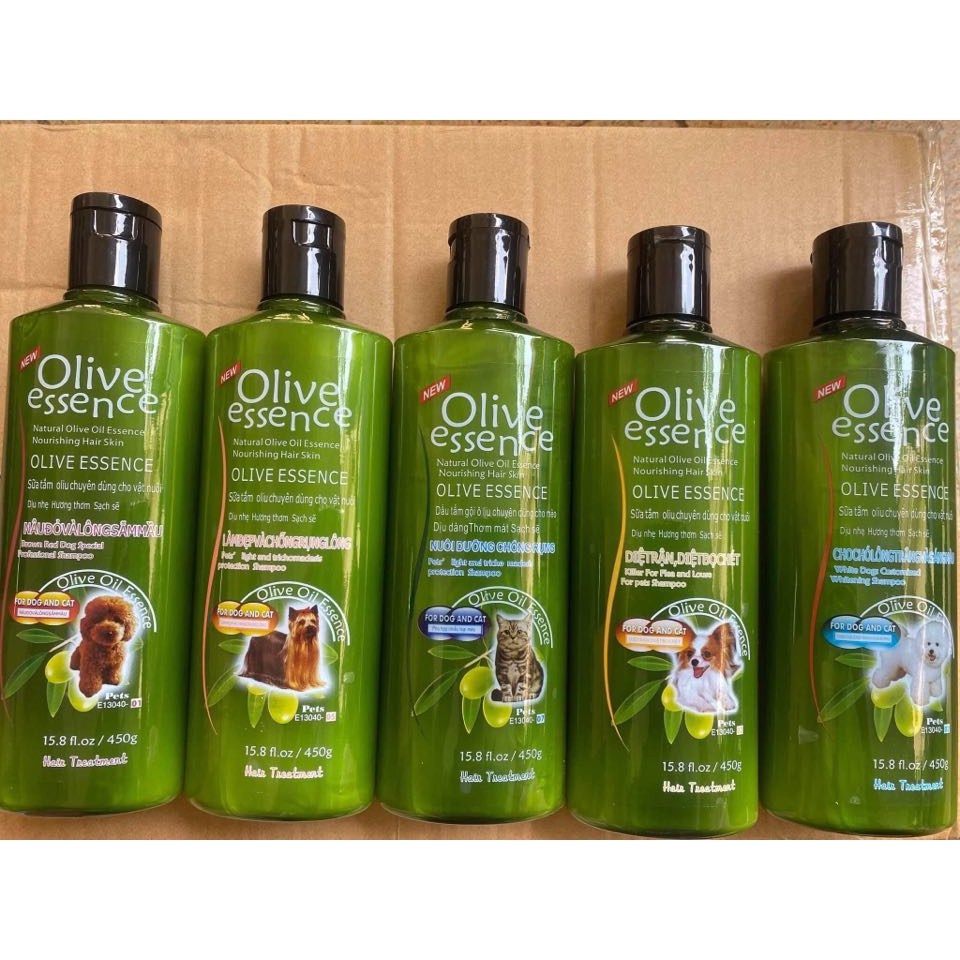 Sữa Tắm Cho Chó Mèo Olive Essence Chai 450Ml