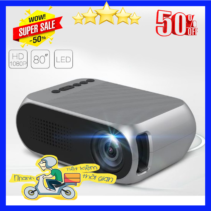 Máy chiếu Mini LEJIADA YG320 , 1080P 24W, Siêu nét, siêu chất lượng