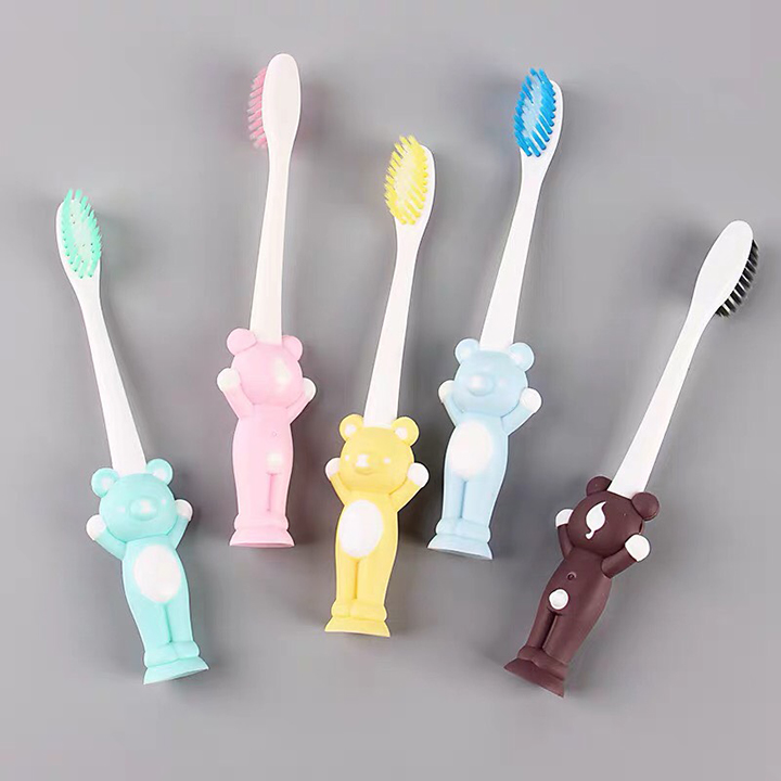 Sét 4 Bàn Chải Trẻ Em Hình Thú Đáng Yêu Ngộ Nhĩnh Cho Bé Yêu