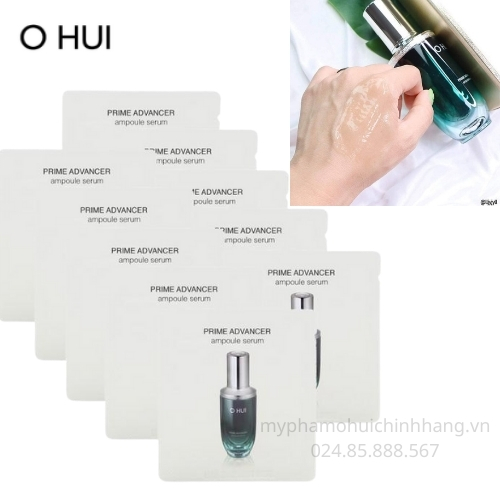 Xả hàng giá sỉ Combo 10 gói tinh chất Ohui Prime Advancer Ampoule Serum mẫu căng bóng lão hóa, làm trắng sáng da