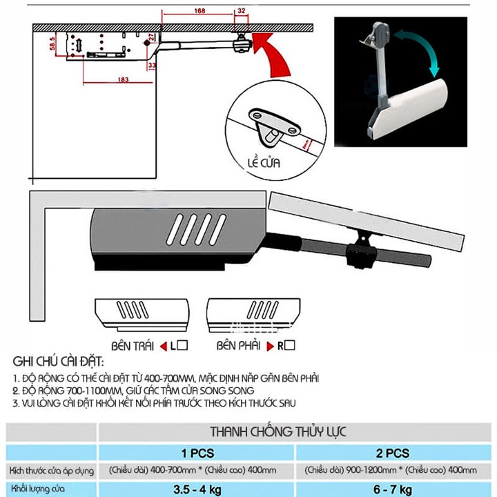 Tay Nâng Hạ Cánh Tủ Bếp PK01