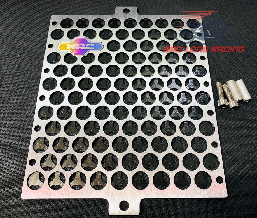 Che két nước 3D CNC gắn Satria,Raider tem titan HRC Bạc Đen