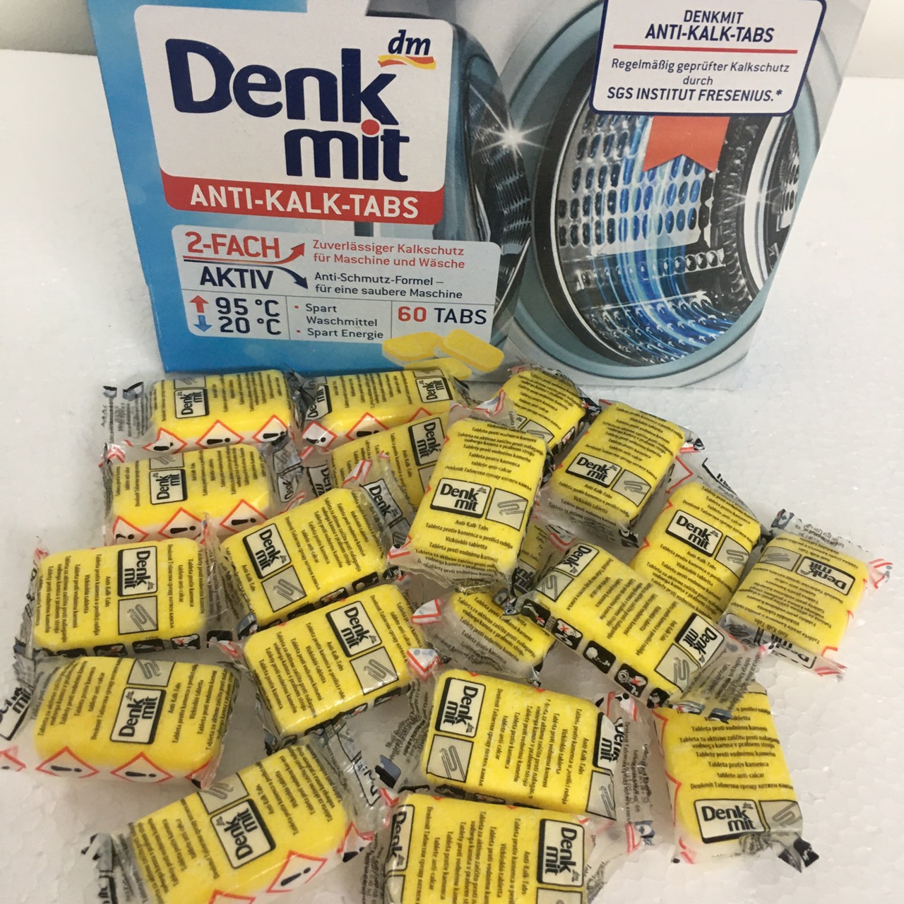 viên vệ sinh lồng máy giặt Denkmit Đức ( 10 viên )