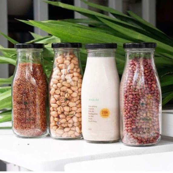 Bình Thủy Tinh Nắp Thiếc 310ml trơn