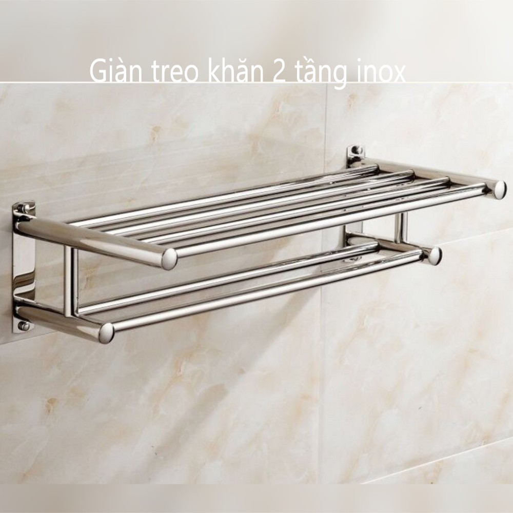Móc khăn 2 tầng inox 304 cao cấp MKT 01