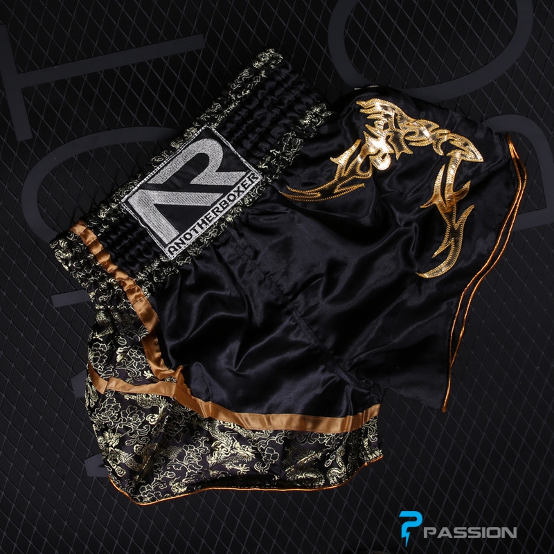 Quần Muay Thái AnotherBoxer cao cấp MT99 (Đen viền đỏ)