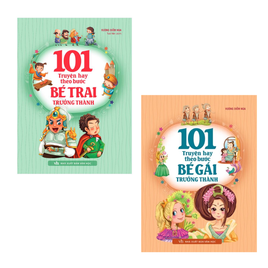 Sách: combo sách: 101 truyện hay theo bước bé gái trưởng thành + 101 truyện hay theo bước bé trai trưởng thành
