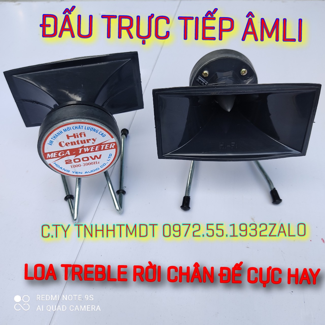 Đôi loa treble rời chân sắt công suất 200w củ kèn