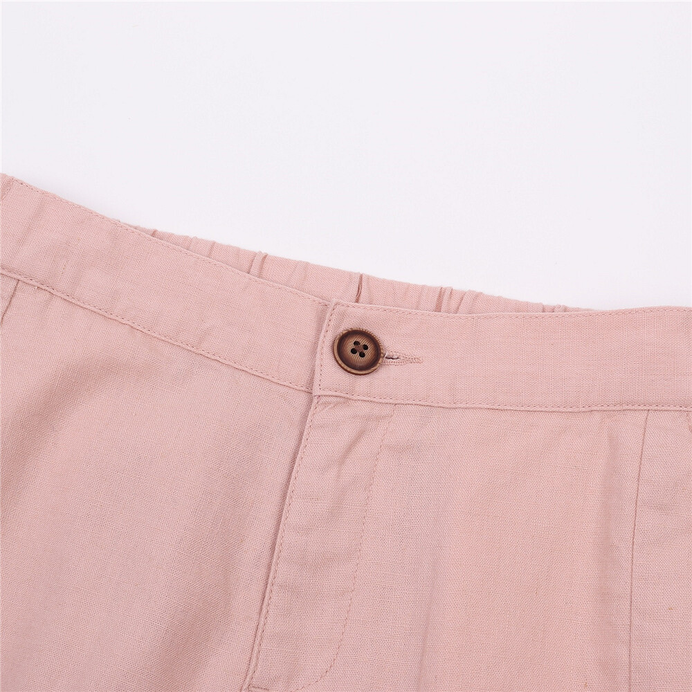 [Special Deal] GIORDANO Quần Lửng Lưng Thun Nữ Linen 05421291