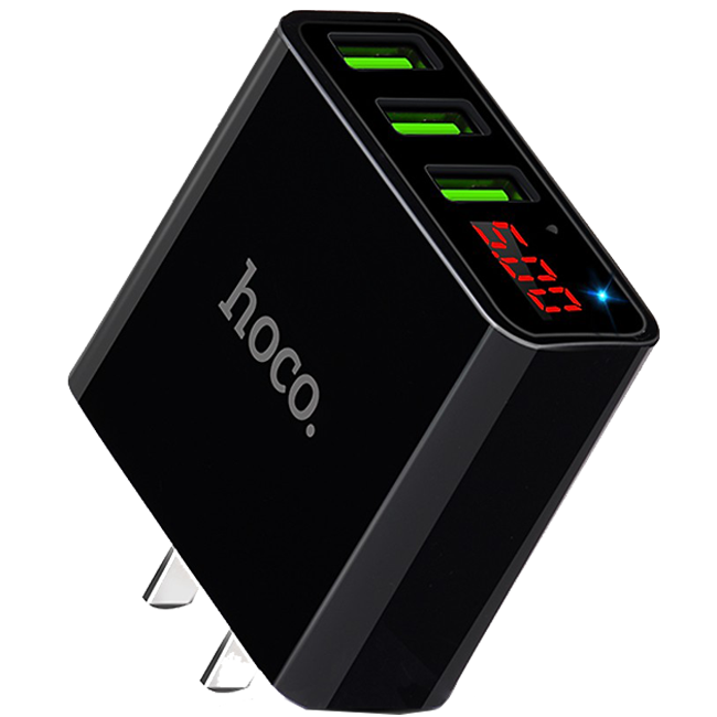 Củ Sạc Đa Năng 3 Cổng USB Hoco C15 có Led