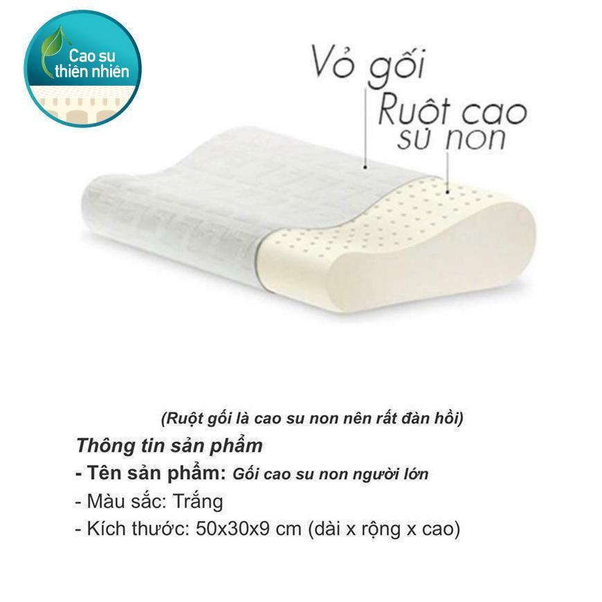Gối cao su non cao cấp chống ngáy, gối cao su non nhật bản gối cao su non nâng đỡ đốt sống cổ gối cao su non-công nghệ mới xuất xứ nhật bản.