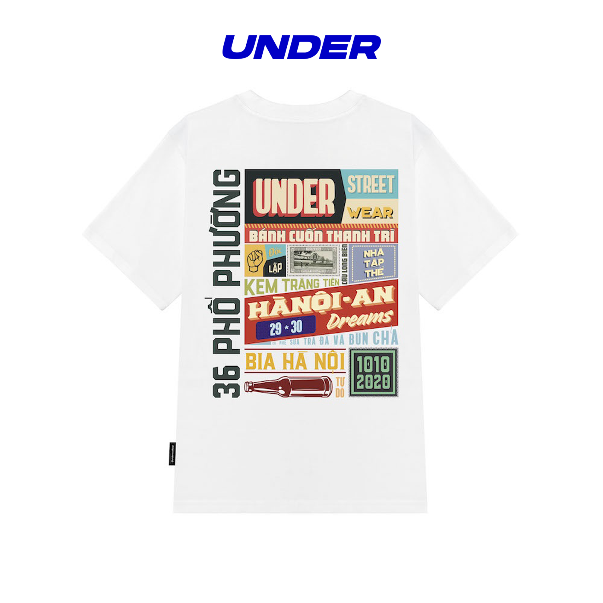 Áo thun UNDER Hà Nội 36 Phố Phường (Trắng) - UTS002B