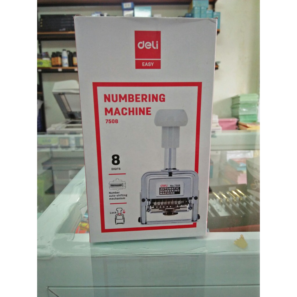 Dấu số nhảy tự động Deli 8 số - cao 5mm
