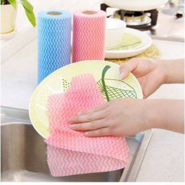 Cuộn giấy vải lau đa năng làm sạch mọi bề mặt