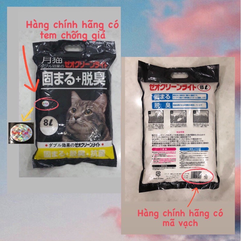 cát vệ sinh MOON CAT - nhật đen 8L và 18L cho mèo  - T3 PETS SHOP