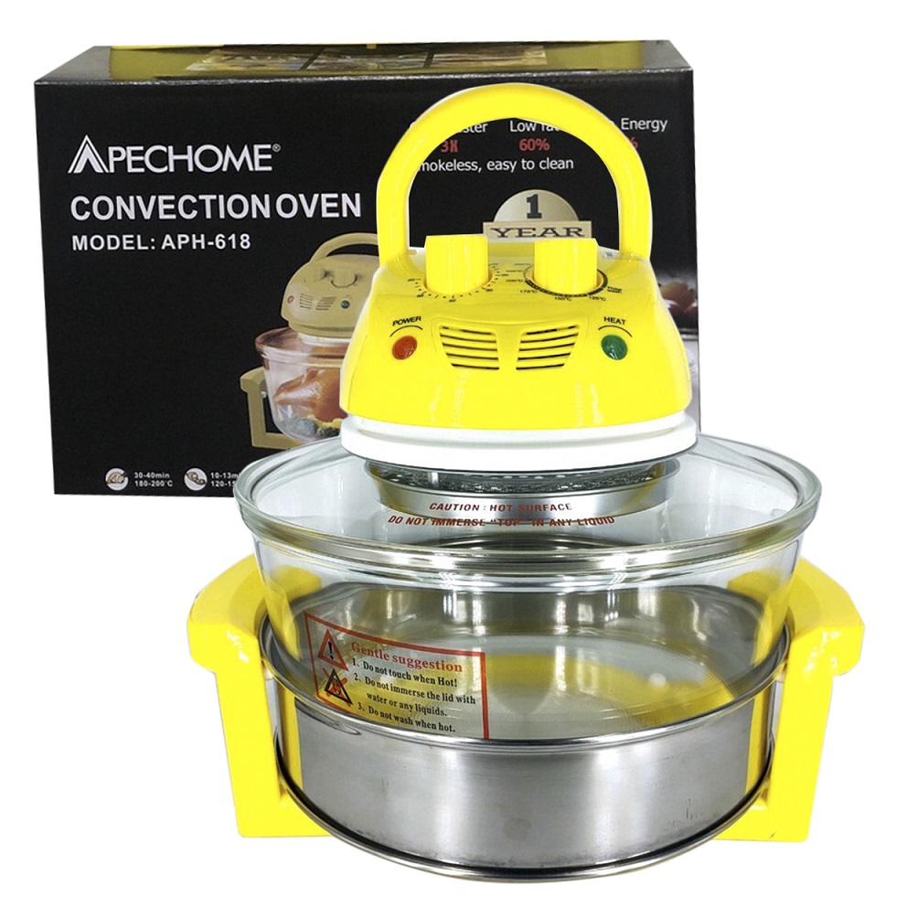 Lò nướng thuỷ tinh Apechome halogen 12 - 17 lít