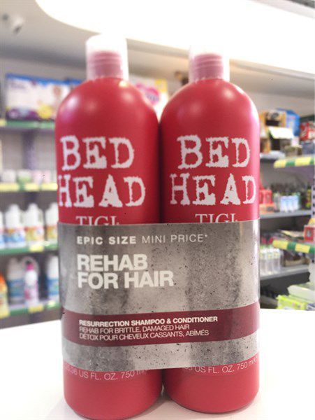 Combo Dầu gội - xả TIGI đỏ-phục hồi tóc hư tổn