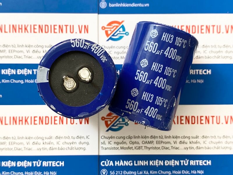 Tụ hóa 560uf 400v kích thước 35x50mm 105 độ