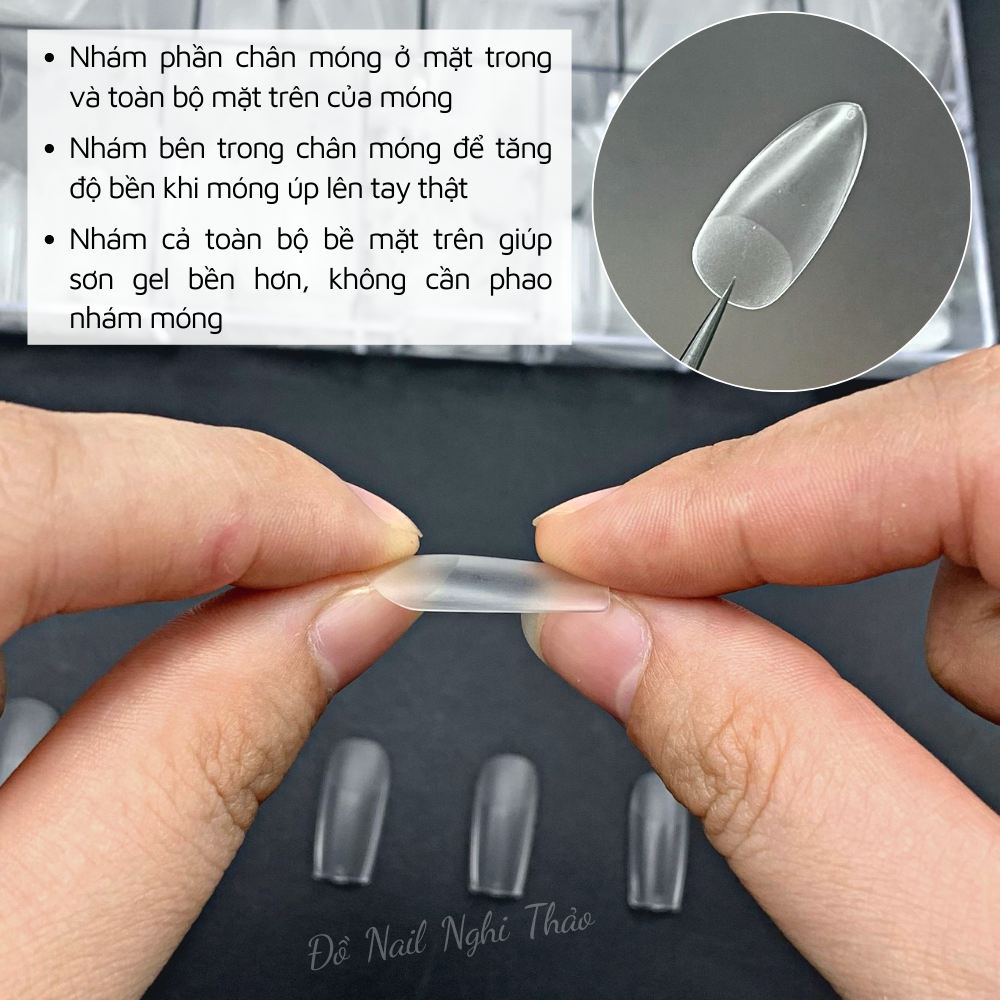 Móng úp tay nhám JELIVA  A hộp 500 móng