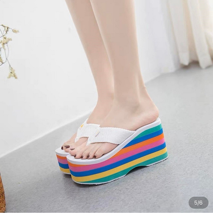 Dép cao gót khuyết eo 7f
