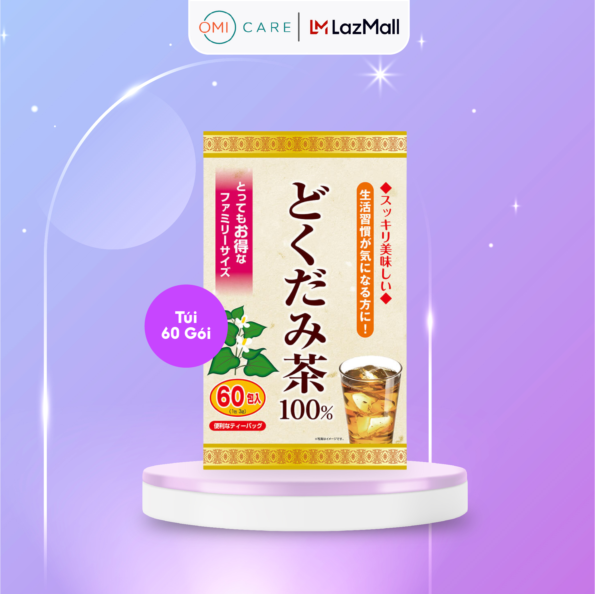 Trà diếp cá yuwa 100% lá diếp cá giải nhiệt yuwa dokudami tea 100%