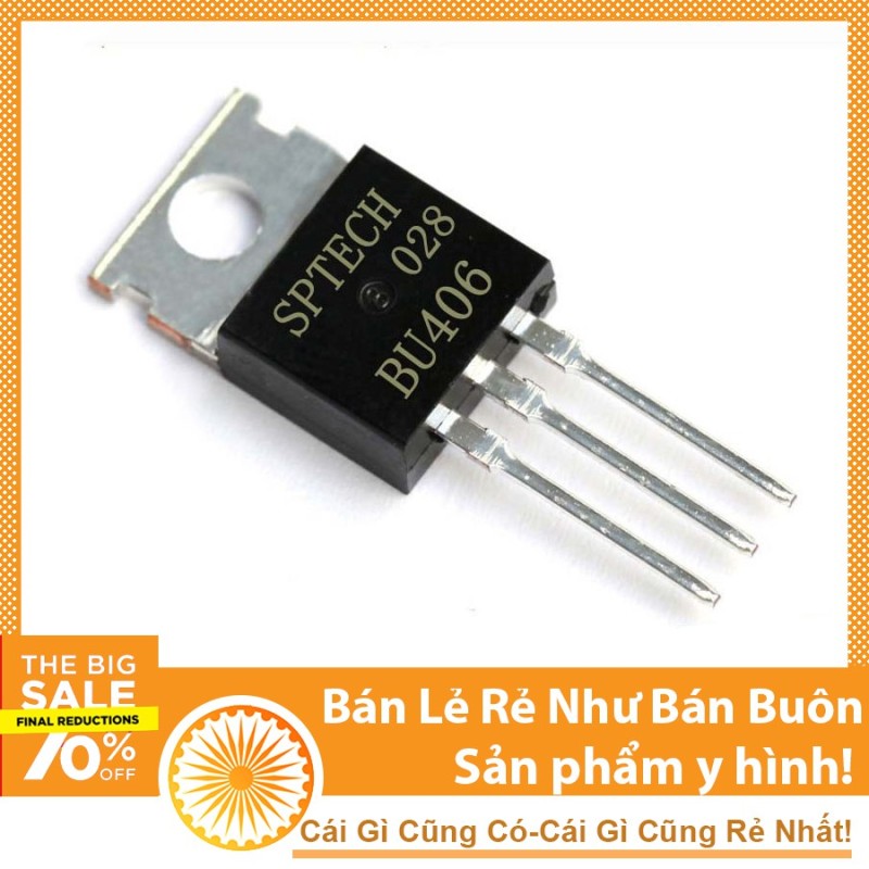 Bảng giá Sản phẩm Transistor BU406 TO-220 NPN 7A 200V Phong Vũ