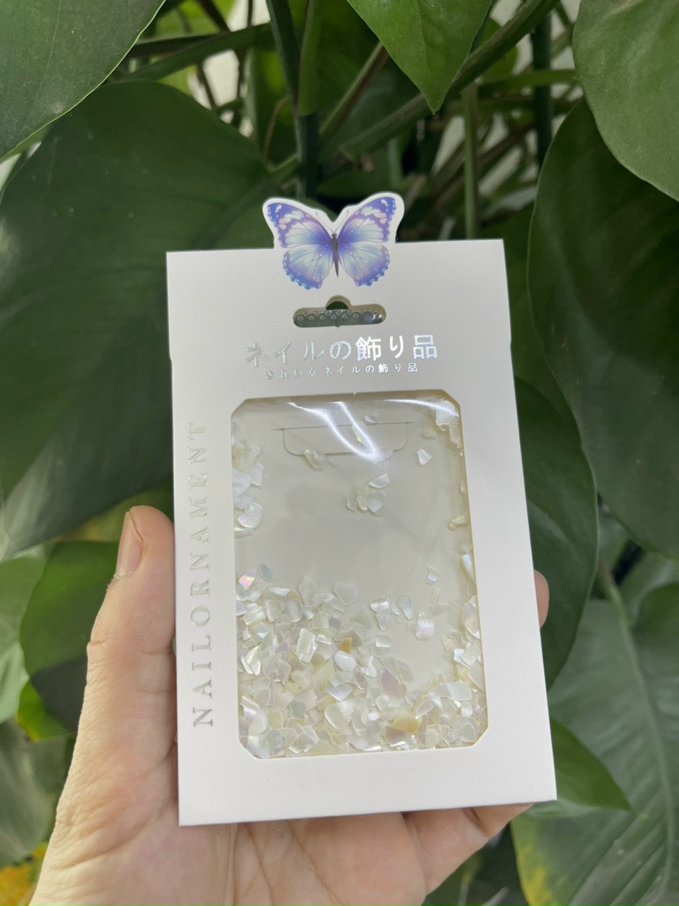 Phụ kiện xà cừ trắng trang trí móng tay nail ( Lẻ 1 túi )