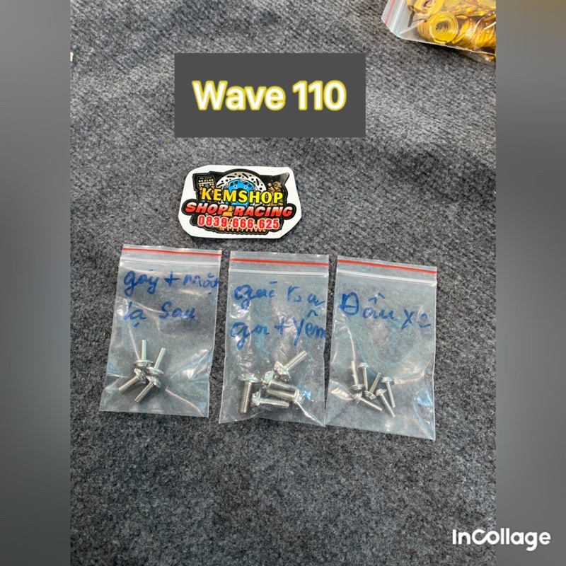 Full Ốc Dàn Áo Salaya Wave 100/110 inox 304