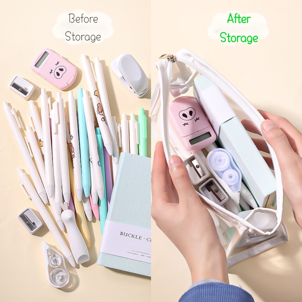 Hộp đựng bút dung lượng lớn bằng vải, Túi đựng bút, Giá đựng bút chì cho học sinh, Lưu trữ văn phòng phẩm