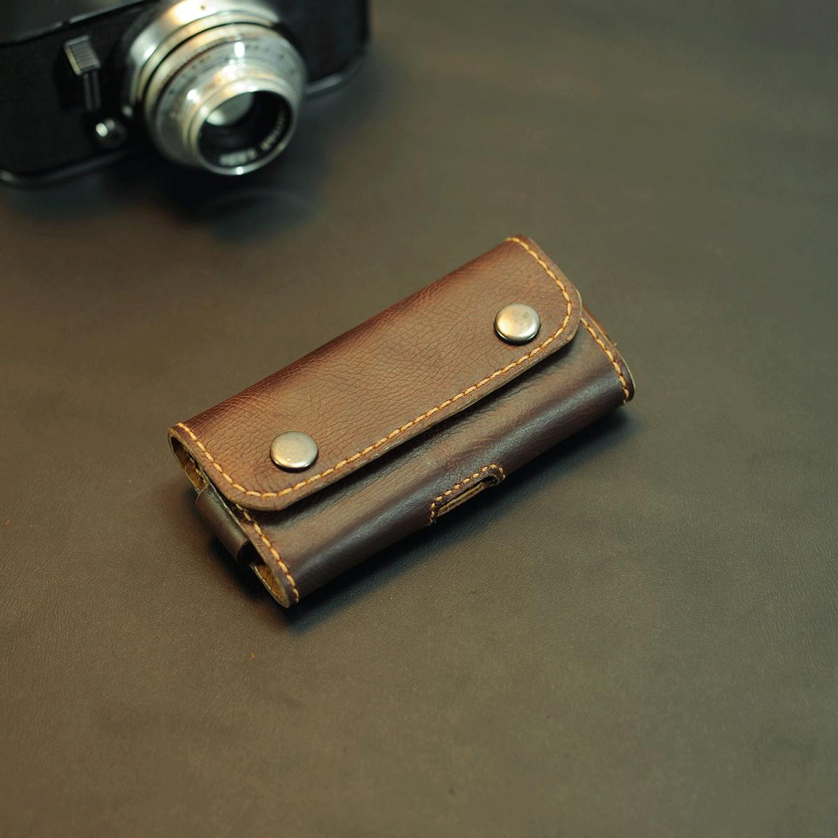 Bao da đeo hông cho điện thoại Nokia 6700 màu nâu   - Bao da handmade DT021