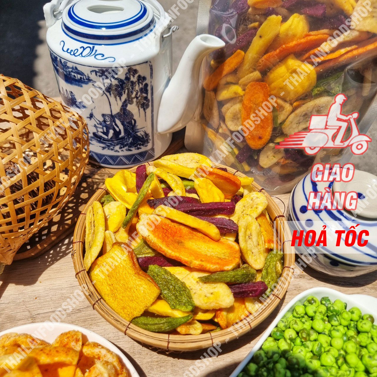 Trái Cây Rau Củ Sấy Thập Cẩm Túi 500gr