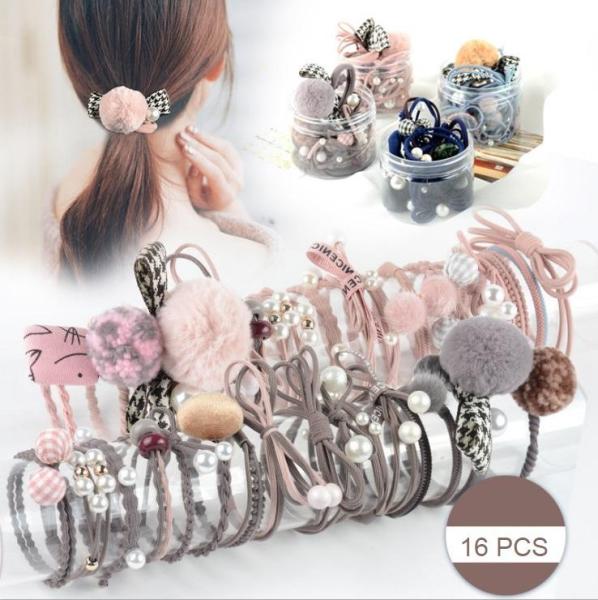 Thun cột tóc 12 sợi - thun cột tóc 12 kiểu - thun cột tóc dễ thương