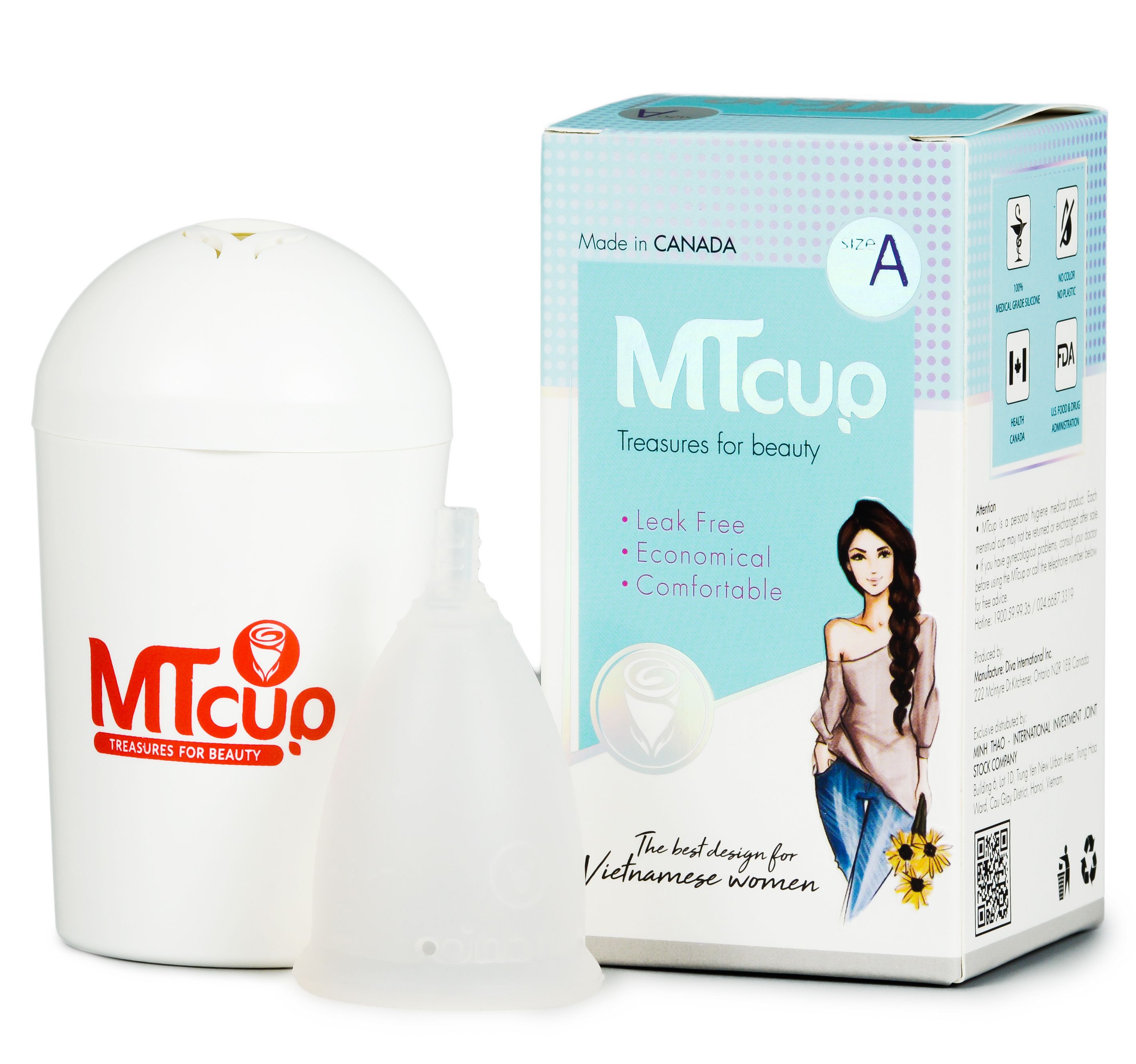 Cốc nguyệt san MTcup Canada +cốc tiệt trùng