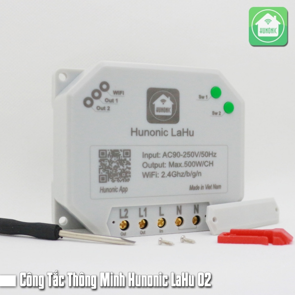 Công Tắc Wifi Thông Minh Hunonic Lahu Công Tắc Điều Khiển Hẹn Giờ Công Suất Lên Đến 4000w