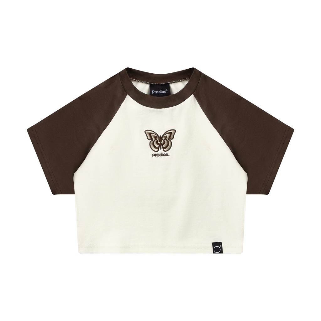Áo Croptop Phối Tay PRADIES Butterfly