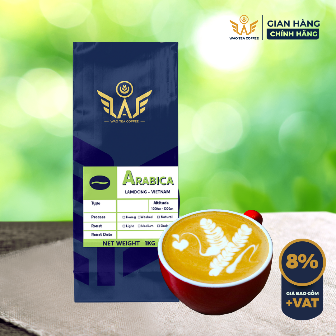 Cà Phê Hạt ARABICA WAO (1kg) pha cà phê Ý cao cấp