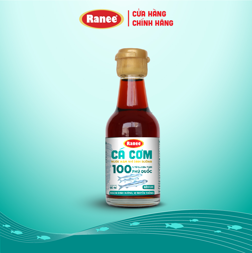 Nước mắm nhĩ dinh dưỡng Ranee Cá Cơm 60 ĐỘ ĐẠM chai 60ml