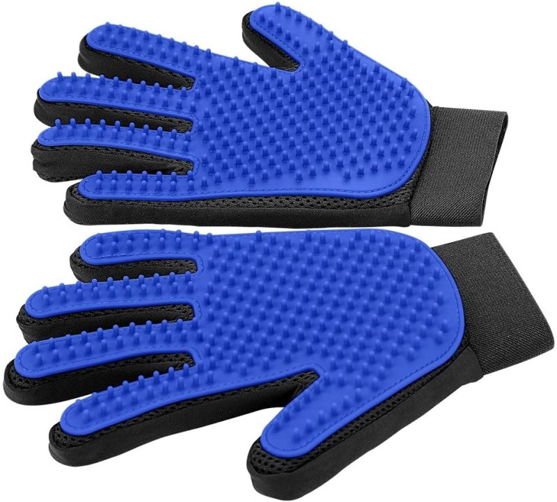2 Pcs Găng Tay Chải Chuốt Cho Thú Cưng, Nhẹ Nhàng Deshedding Găng Tay Kiêm Bàn Chải, Hiệu Quả Pet Tẩy Lông Mitt Và Tăng Cường Thiết Kế Năm Ngón Tay Hoàn Hảo Cho Dog & Cat Với Dài & Lông Ngắn