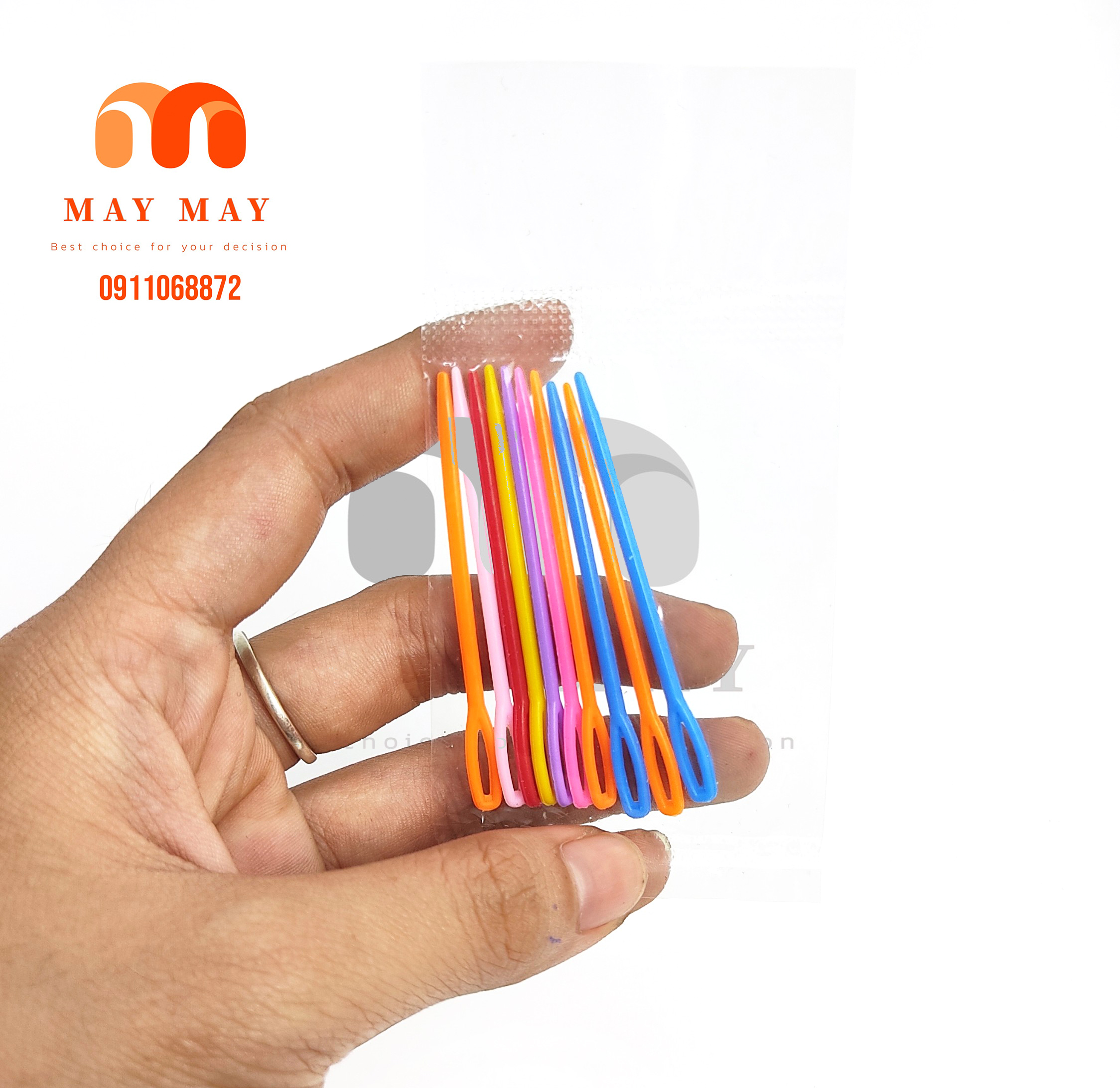 Kim khâu len nhựa 1 gói 10 cây 3 size
