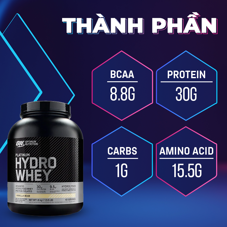 Optimum Nutrition Platinum HydroWhey - Sữa Tăng Cơ 3.5lbs (1.58kg)