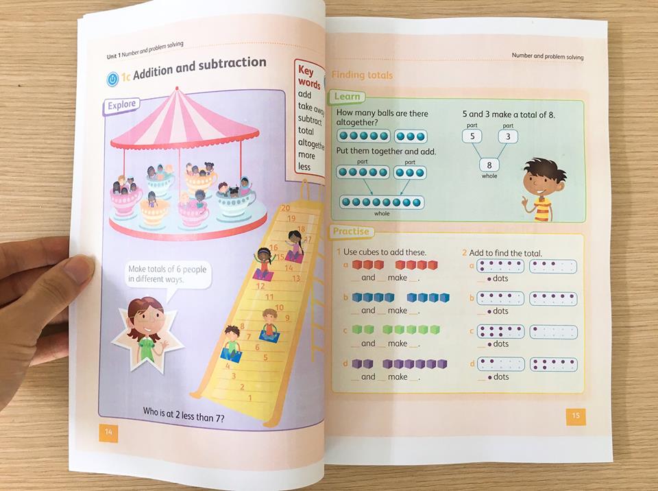 [Sale sốc!] Hodder Cambridge Primary Maths- Stage 1- LB +WB - in đẹp
