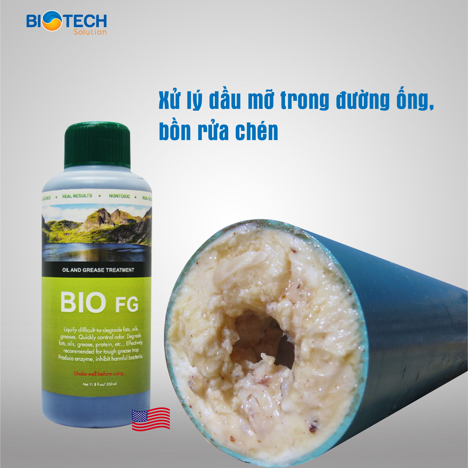Vi Sinh Xử Lý Dầu Mỡ, Bẫy Dầu Mỡ - BIO FG 350ml