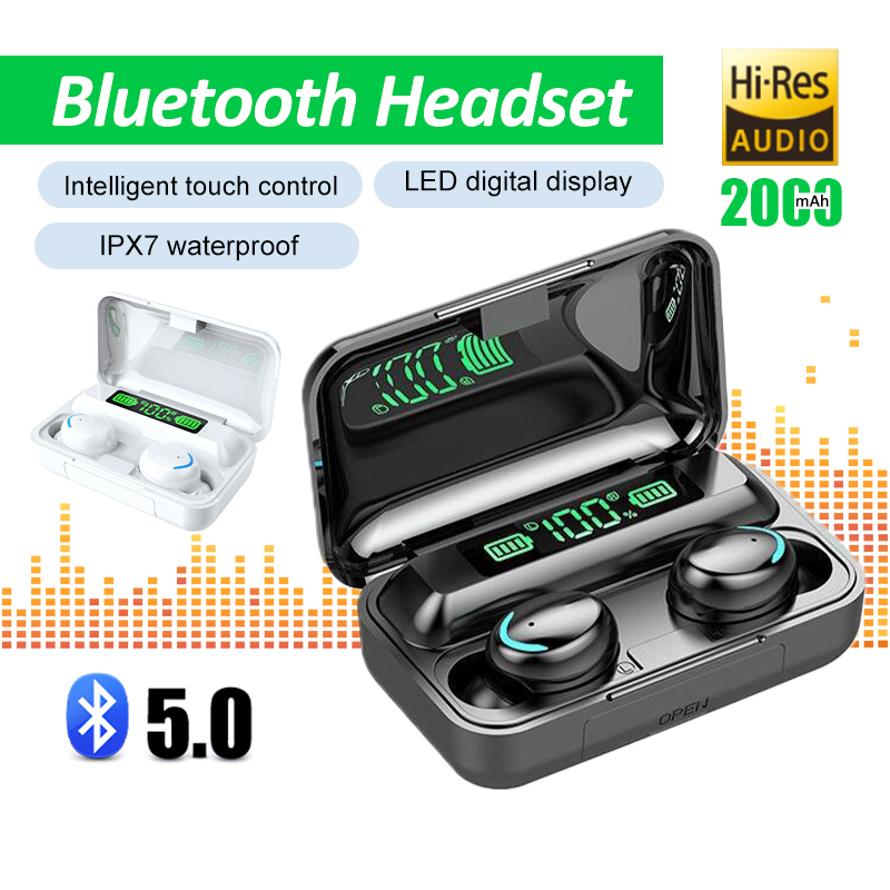 Tai Nghe Bluetooth F9 Pro Phiên Bản Không Dây Nút Cảm Ứng Tự Động Kết Nối,Tai Nghe Nhét Tai Chống Nước Chống Ồn