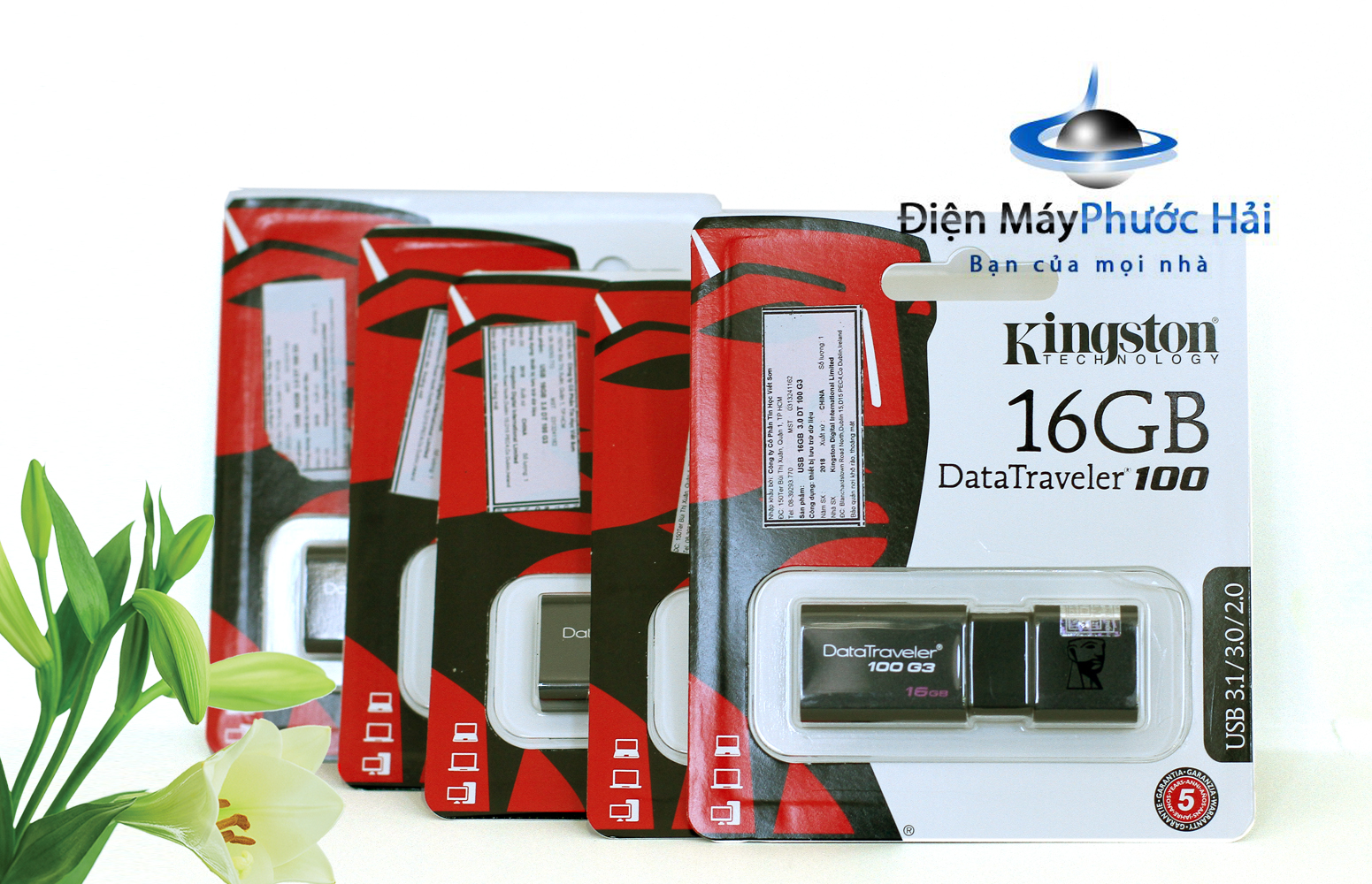Bộ 5 USB 3.0 16GB Kingston DT 100 G3