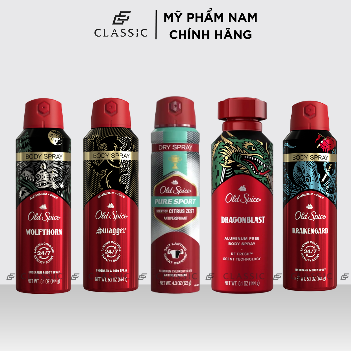 Xịt Khử Mùi Old Spice Body Spray 144g