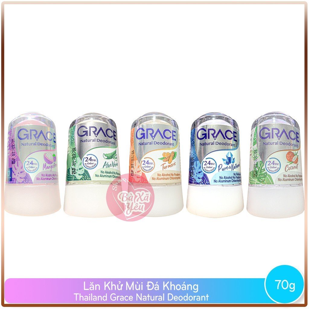 Lăn khử mùi đá khoáng grace thái lan 70g