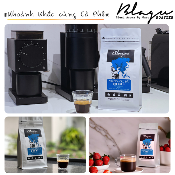 Cà Phê Blagu Hạt Đã Rang Arabica Cầu Đất  100% Arabica  Medium Roast  Túi 250g,500g,1kg