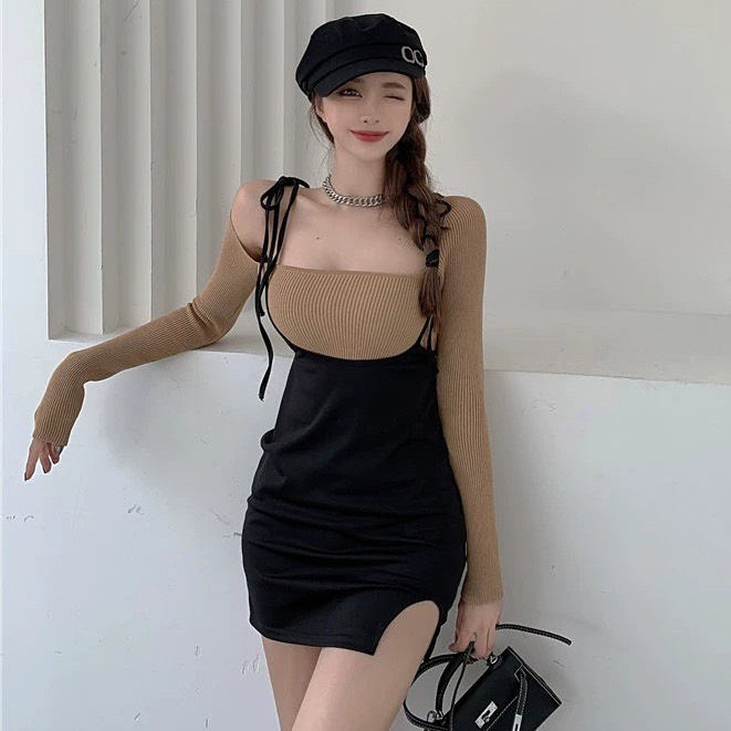 Set thun gân áo mặc được 2 kiểu giá rẻ